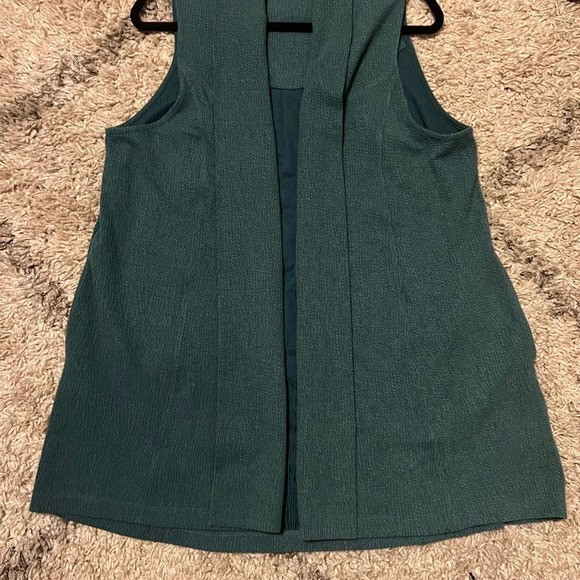 Soft Surroundings solid long sleevelesss cardigan  deep teal size PL (SW 111) - Picture 8 of 10